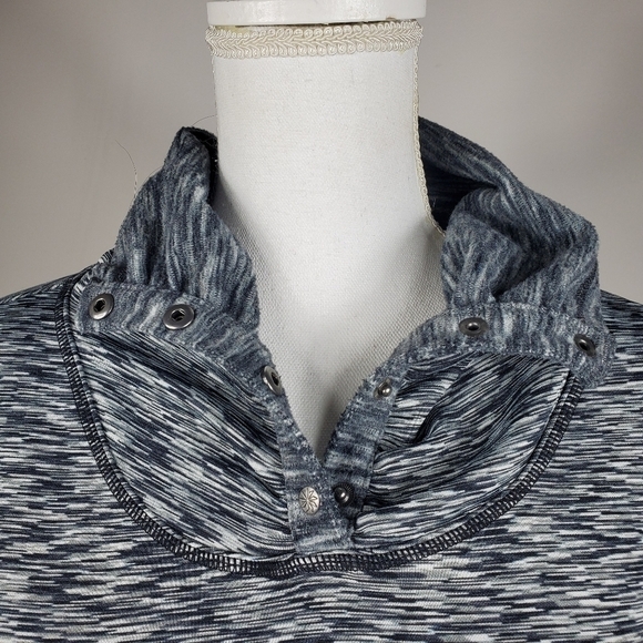 Athleta Space Dye Black Turtleneck Sweatshirt - Picture 4 of 12